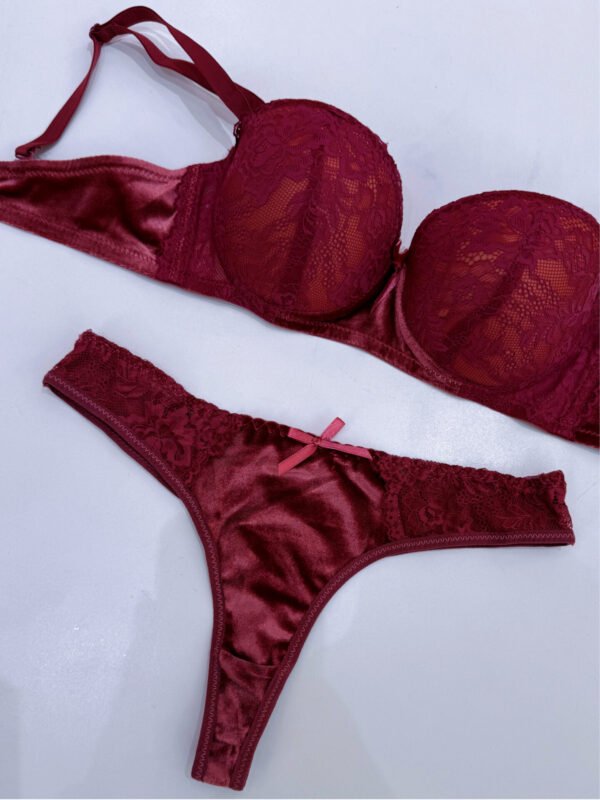 Velvet Desire Marsala Set - Image 2