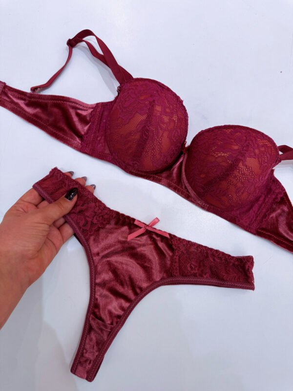 Velvet Desire Marsala Set