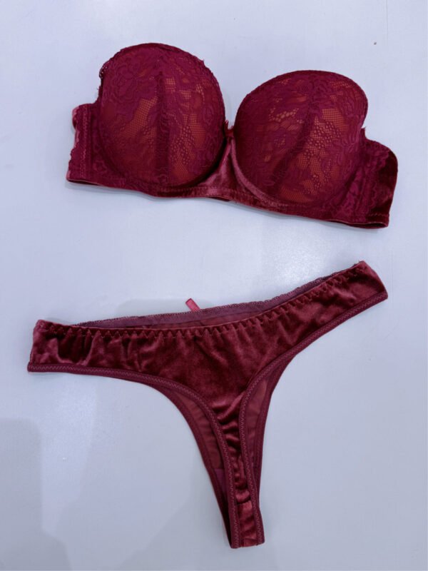 Velvet Desire Marsala Set - Image 4