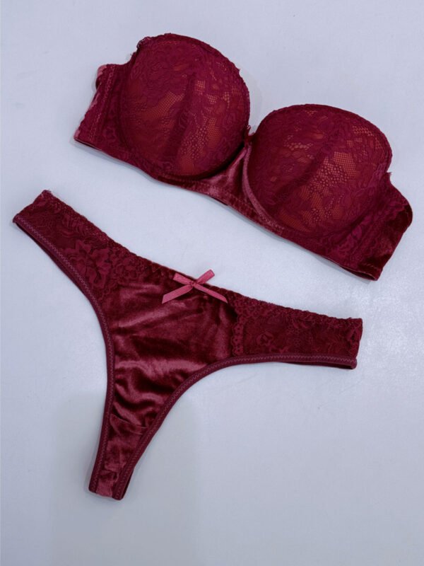 Velvet Desire Marsala Set - Image 3